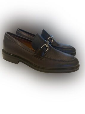 Donald Pliner Men’s Yuriel Bit Loafers Dark Brown Horse Bit Accent Sz 8 NEW